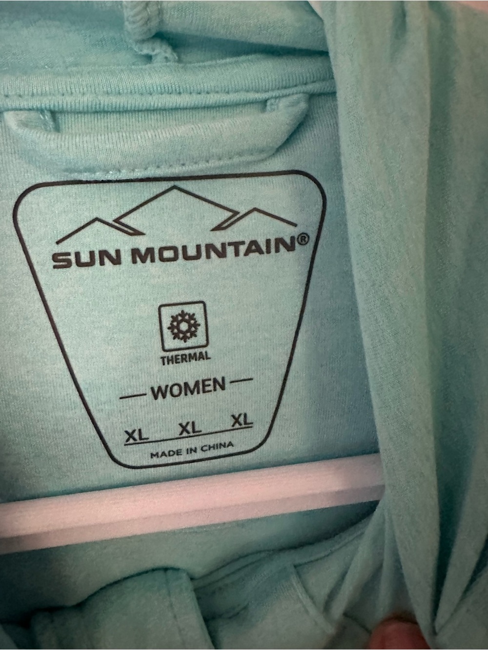 Sun Mountain Women's Light Blue Full-Zip Hoodie Jacket - Picture 2 of 3
